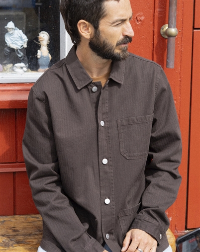 Elsk - Herringbone´s Overshirt - Soil Brown